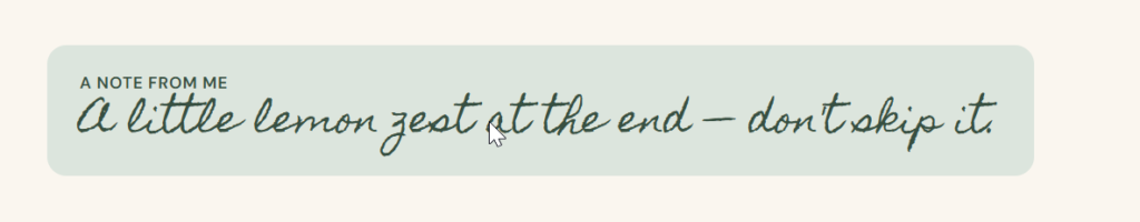 A tip callout block set in a handwritten script face